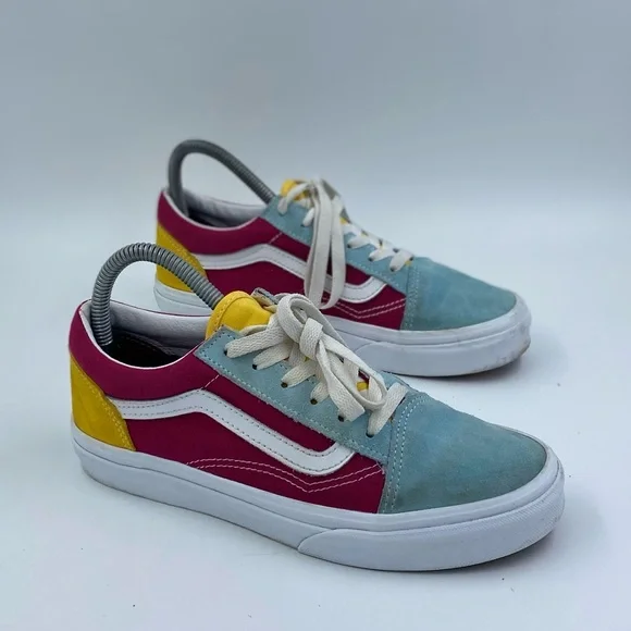 Vans multi colored old Skool junior size 5.5 - Picture 3 of 6